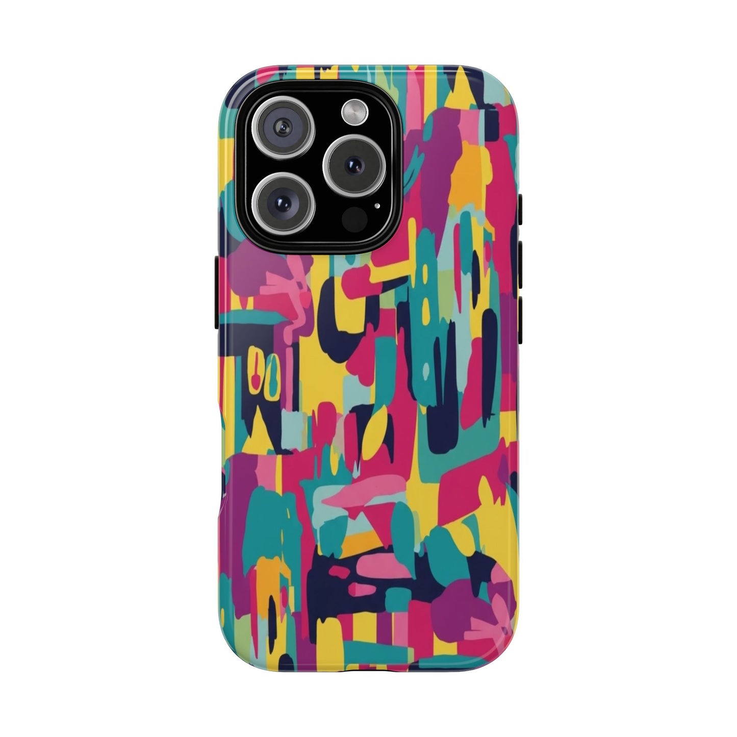 Copy of Modern Geometric Line Art Phone Case - Abstract Purple & White Tough Cover for iPhone 17, Samsung Galaxy & Google Pixel