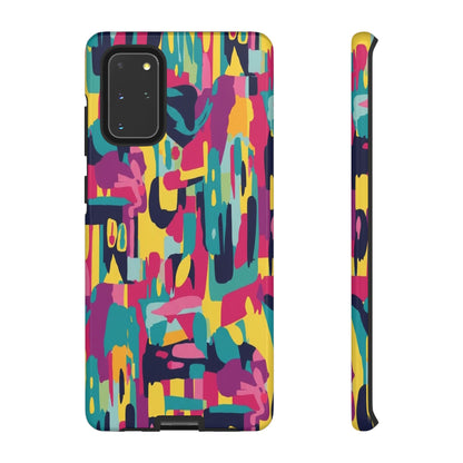 Copy of Modern Geometric Line Art Phone Case - Abstract Purple & White Tough Cover for iPhone 17, Samsung Galaxy & Google Pixel