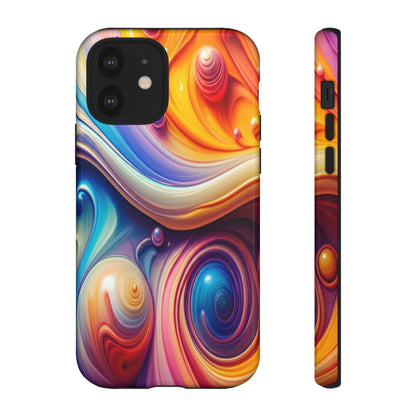 Copy of Modern Geometric Line Art Phone Case - Abstract Purple & White Tough Cover for iPhone 17, Samsung Galaxy & Google Pixel