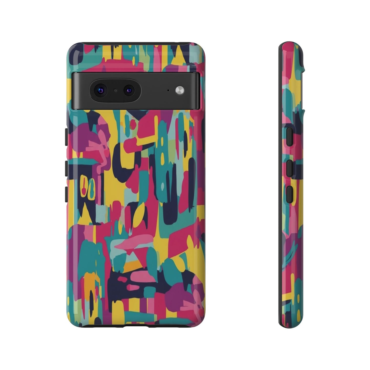 Copy of Modern Geometric Line Art Phone Case - Abstract Purple & White Tough Cover for iPhone 17, Samsung Galaxy & Google Pixel