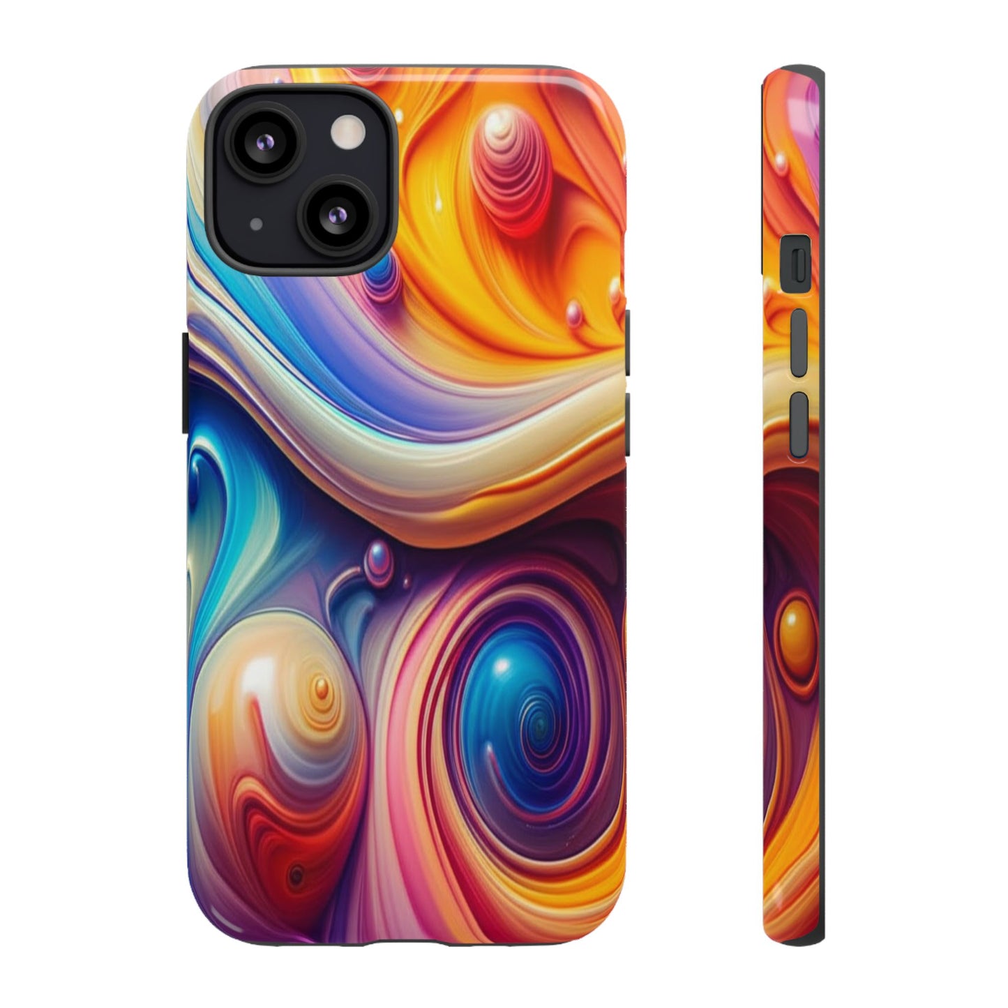 Copy of Modern Geometric Line Art Phone Case - Abstract Purple & White Tough Cover for iPhone 17, Samsung Galaxy & Google Pixel