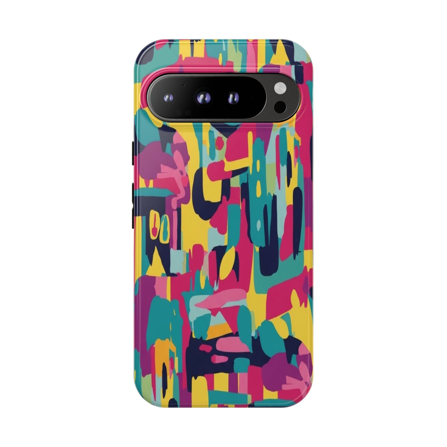 Copy of Modern Geometric Line Art Phone Case - Abstract Purple & White Tough Cover for iPhone 17, Samsung Galaxy & Google Pixel