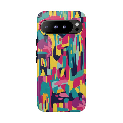 Copy of Modern Geometric Line Art Phone Case - Abstract Purple & White Tough Cover for iPhone 17, Samsung Galaxy & Google Pixel