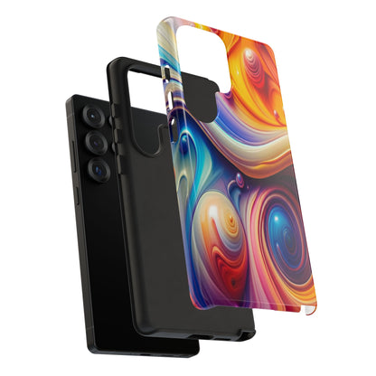 Copy of Modern Geometric Line Art Phone Case - Abstract Purple & White Tough Cover for iPhone 17, Samsung Galaxy & Google Pixel