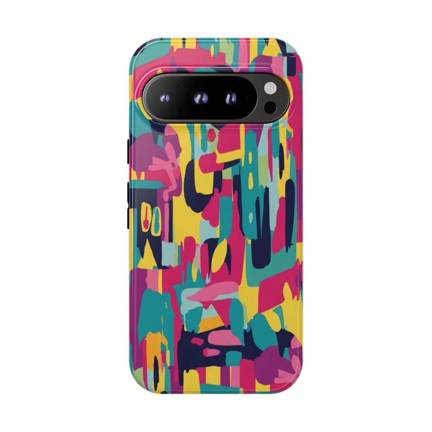 Copy of Modern Geometric Line Art Phone Case - Abstract Purple & White Tough Cover for iPhone 17, Samsung Galaxy & Google Pixel