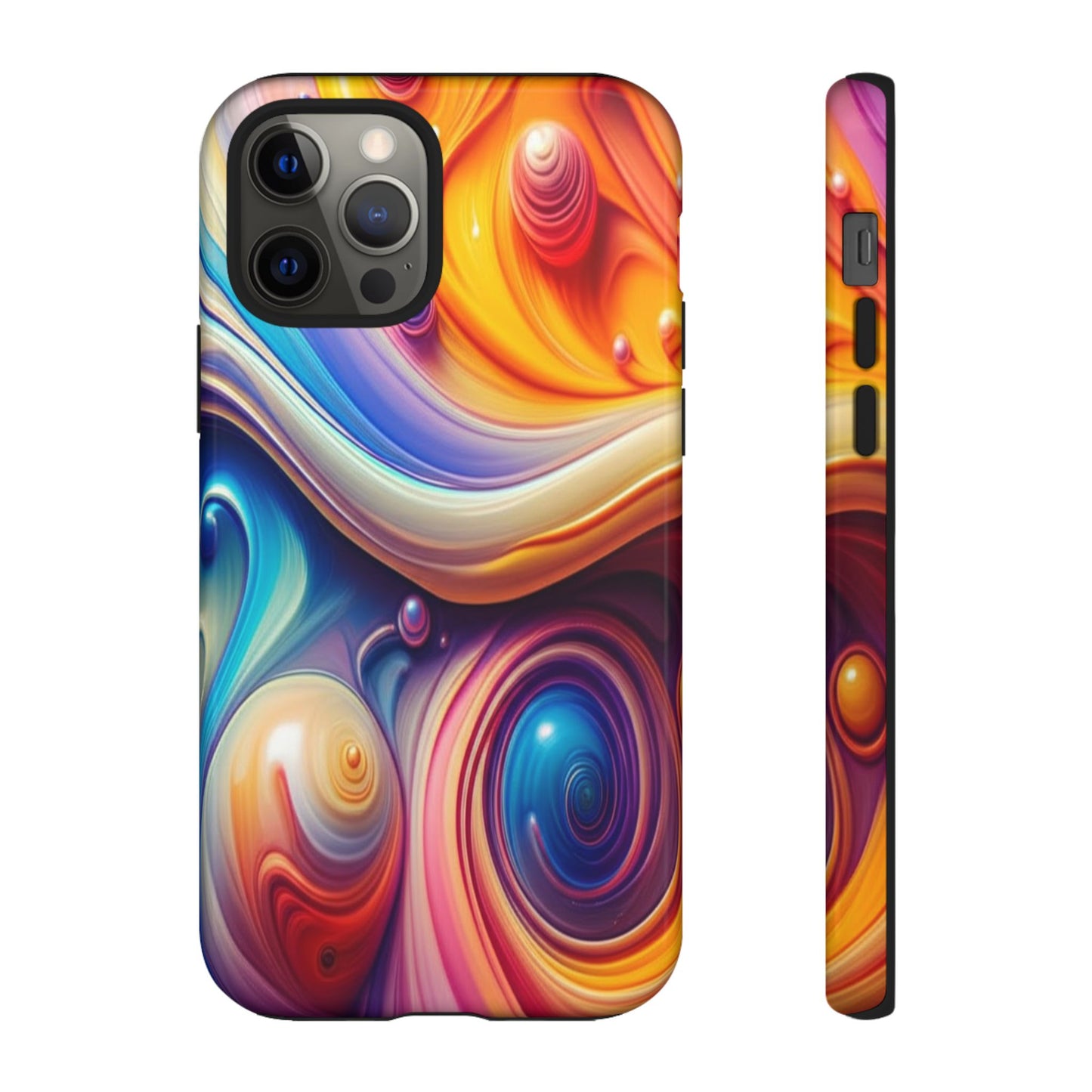 Copy of Modern Geometric Line Art Phone Case - Abstract Purple & White Tough Cover for iPhone 17, Samsung Galaxy & Google Pixel