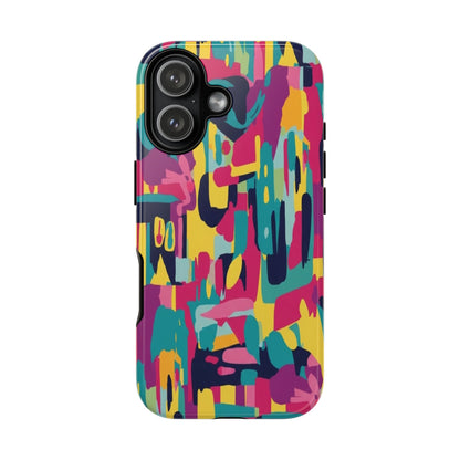 Copy of Modern Geometric Line Art Phone Case - Abstract Purple & White Tough Cover for iPhone 17, Samsung Galaxy & Google Pixel