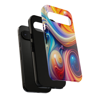 Copy of Modern Geometric Line Art Phone Case - Abstract Purple & White Tough Cover for iPhone 17, Samsung Galaxy & Google Pixel