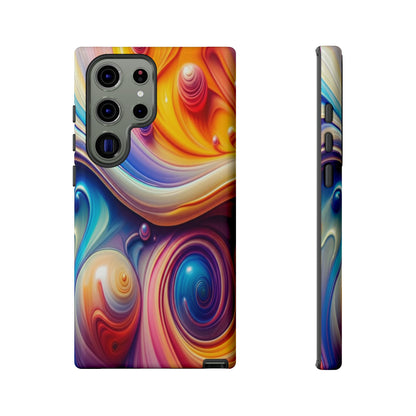 Copy of Modern Geometric Line Art Phone Case - Abstract Purple & White Tough Cover for iPhone 17, Samsung Galaxy & Google Pixel