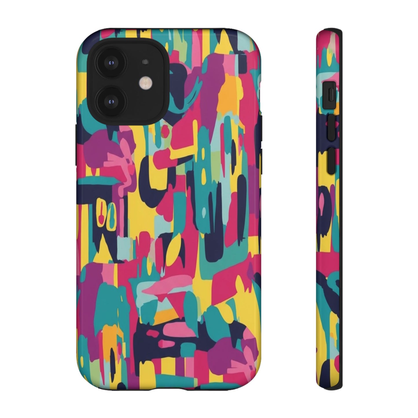 Copy of Modern Geometric Line Art Phone Case - Abstract Purple & White Tough Cover for iPhone 17, Samsung Galaxy & Google Pixel