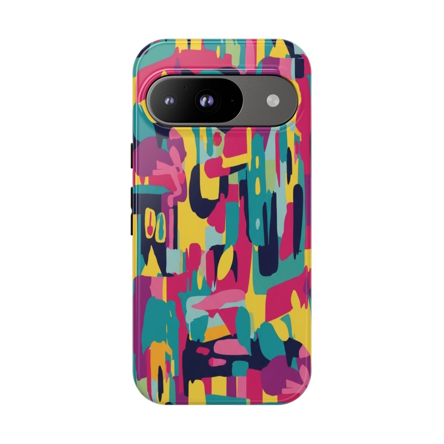 Copy of Modern Geometric Line Art Phone Case - Abstract Purple & White Tough Cover for iPhone 17, Samsung Galaxy & Google Pixel