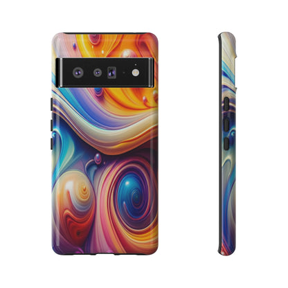 Copy of Modern Geometric Line Art Phone Case - Abstract Purple & White Tough Cover for iPhone 17, Samsung Galaxy & Google Pixel