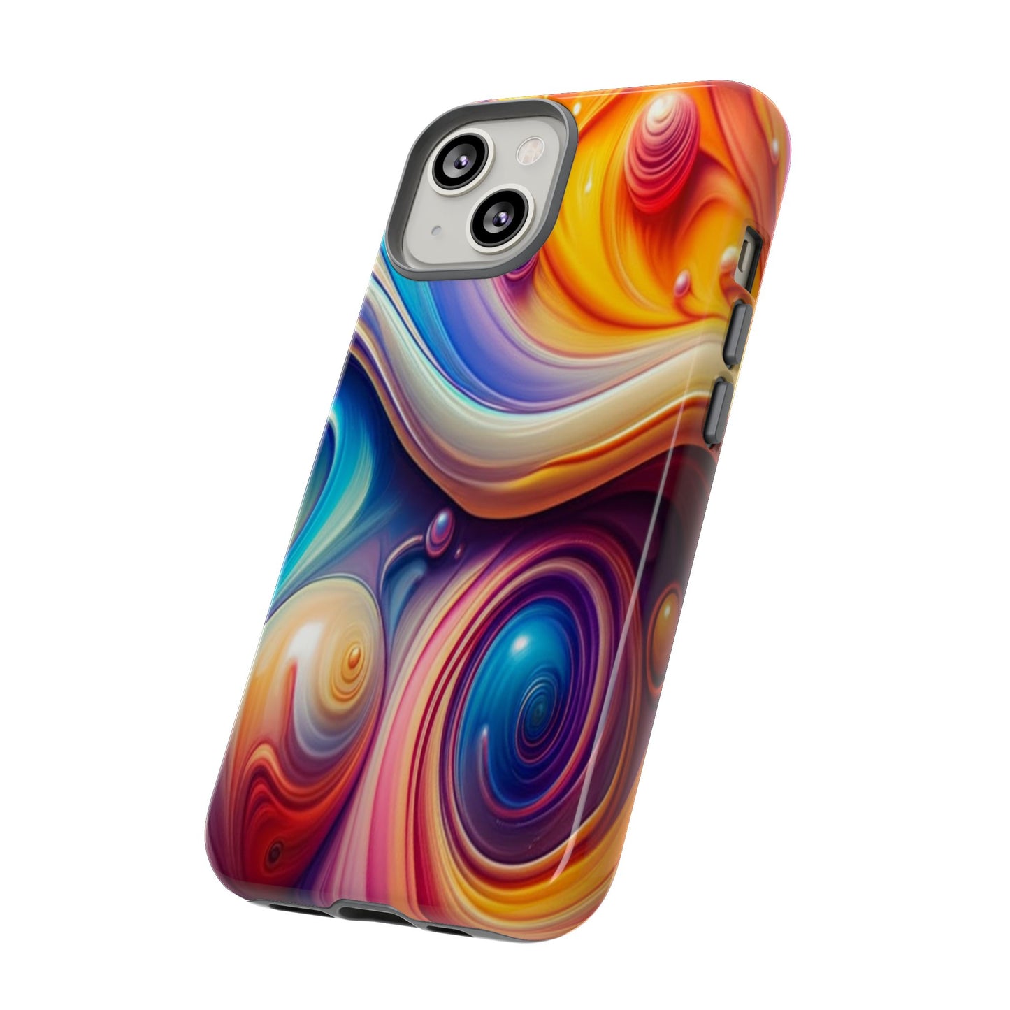 Copy of Modern Geometric Line Art Phone Case - Abstract Purple & White Tough Cover for iPhone 17, Samsung Galaxy & Google Pixel