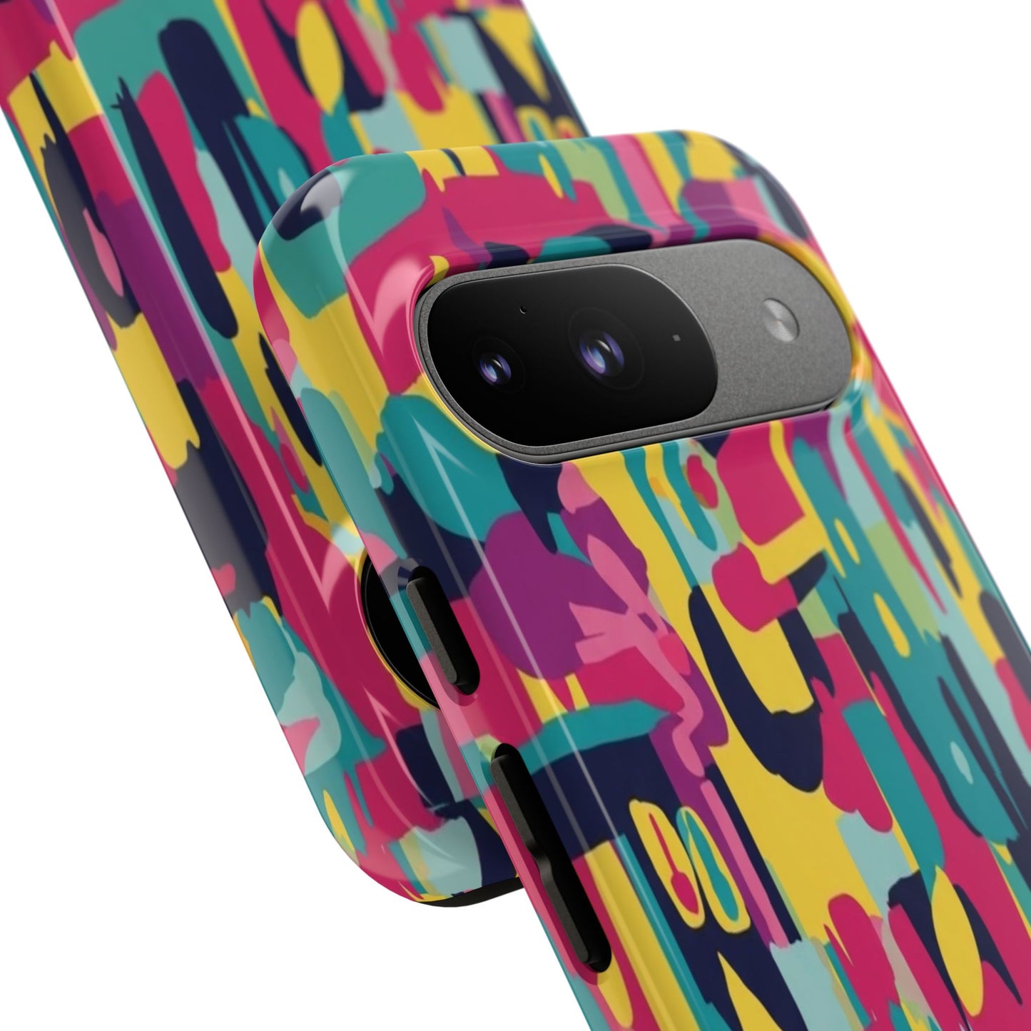 Copy of Modern Geometric Line Art Phone Case - Abstract Purple & White Tough Cover for iPhone 17, Samsung Galaxy & Google Pixel