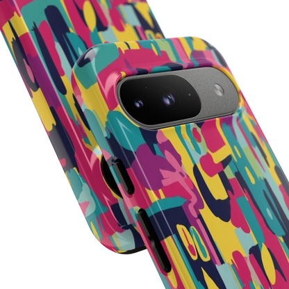 Copy of Modern Geometric Line Art Phone Case - Abstract Purple & White Tough Cover for iPhone 17, Samsung Galaxy & Google Pixel