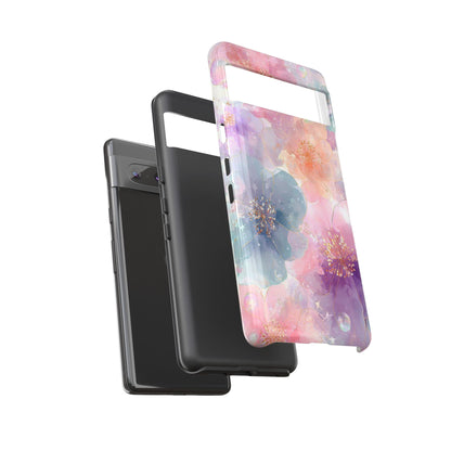 Copy of Copy of Modern Geometric Line Art Phone Case - Abstract Purple & White Tough Cover for iPhone 17, Samsung Galaxy & Google Pixel