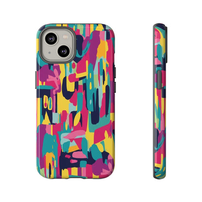 Copy of Modern Geometric Line Art Phone Case - Abstract Purple & White Tough Cover for iPhone 17, Samsung Galaxy & Google Pixel