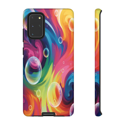 Vibrant Abstract Swirl Phone Case - Colorful Bubble Art Tough Cover for iPhone 17, Samsung Galaxy & Google Pixel