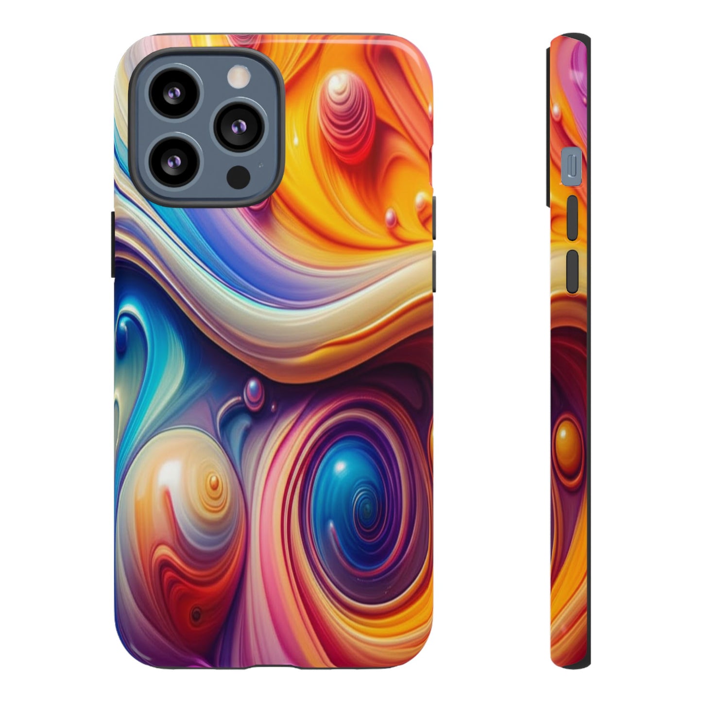 Copy of Modern Geometric Line Art Phone Case - Abstract Purple & White Tough Cover for iPhone 17, Samsung Galaxy & Google Pixel