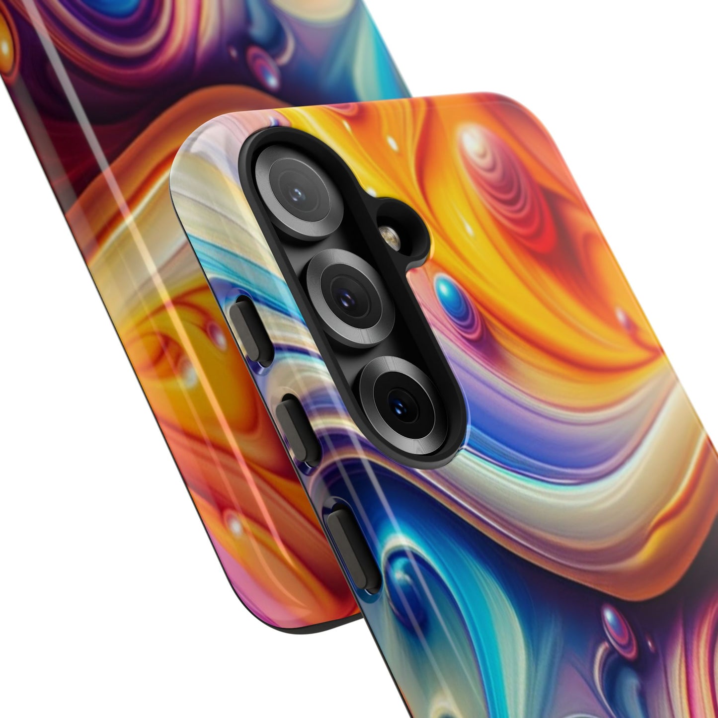 Copy of Modern Geometric Line Art Phone Case - Abstract Purple & White Tough Cover for iPhone 17, Samsung Galaxy & Google Pixel