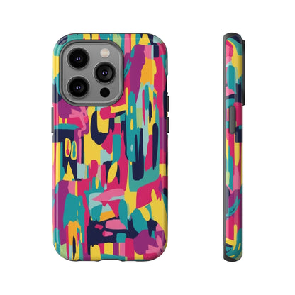 Copy of Modern Geometric Line Art Phone Case - Abstract Purple & White Tough Cover for iPhone 17, Samsung Galaxy & Google Pixel