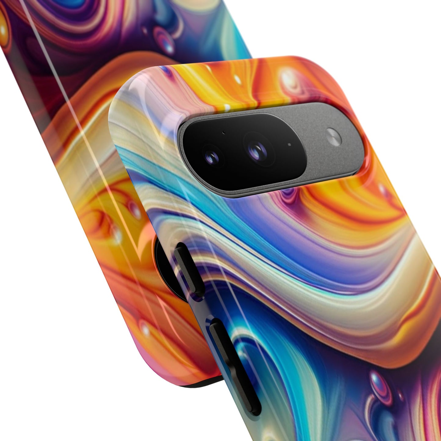 Copy of Modern Geometric Line Art Phone Case - Abstract Purple & White Tough Cover for iPhone 17, Samsung Galaxy & Google Pixel