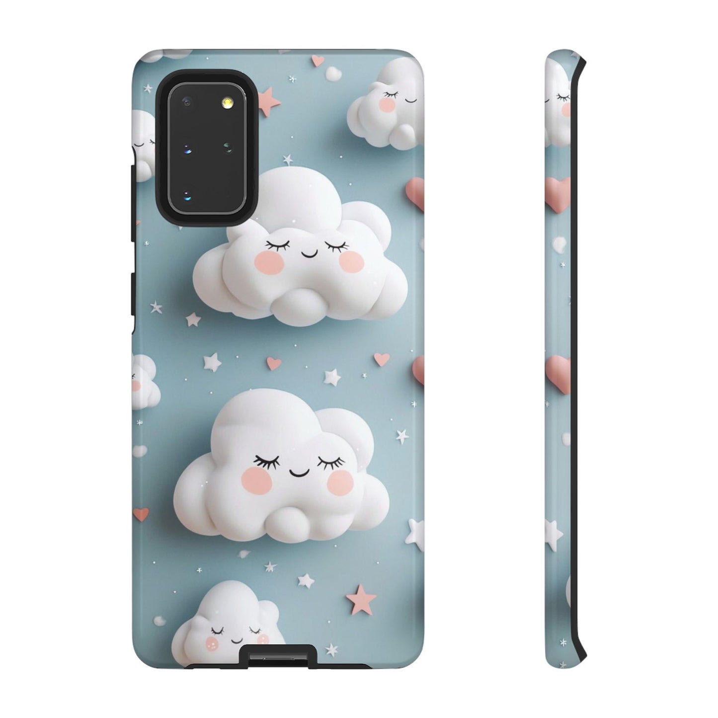 Cute Kawaii Sleeping Cloud Phone Case - Tough Dual-Layer Cover for iPhone 17, Samsung Galaxy & Google Pixel