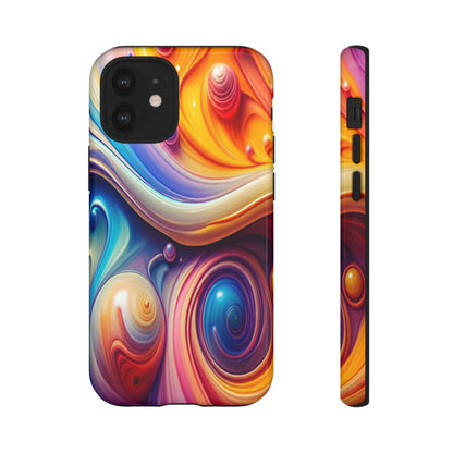 Copy of Modern Geometric Line Art Phone Case - Abstract Purple & White Tough Cover for iPhone 17, Samsung Galaxy & Google Pixel