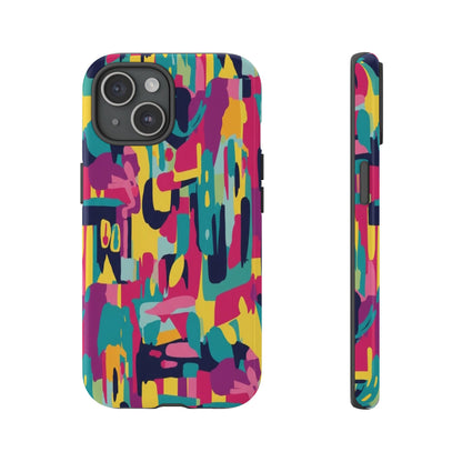 Copy of Modern Geometric Line Art Phone Case - Abstract Purple & White Tough Cover for iPhone 17, Samsung Galaxy & Google Pixel