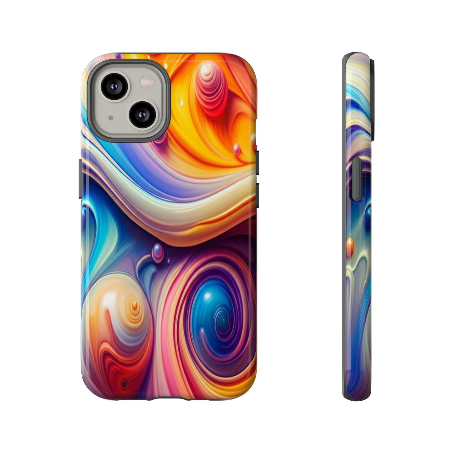 Copy of Modern Geometric Line Art Phone Case - Abstract Purple & White Tough Cover for iPhone 17, Samsung Galaxy & Google Pixel