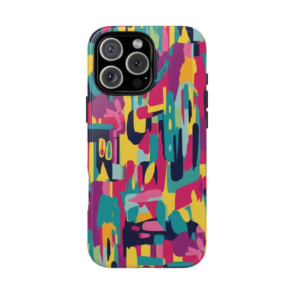 Copy of Modern Geometric Line Art Phone Case - Abstract Purple & White Tough Cover for iPhone 17, Samsung Galaxy & Google Pixel