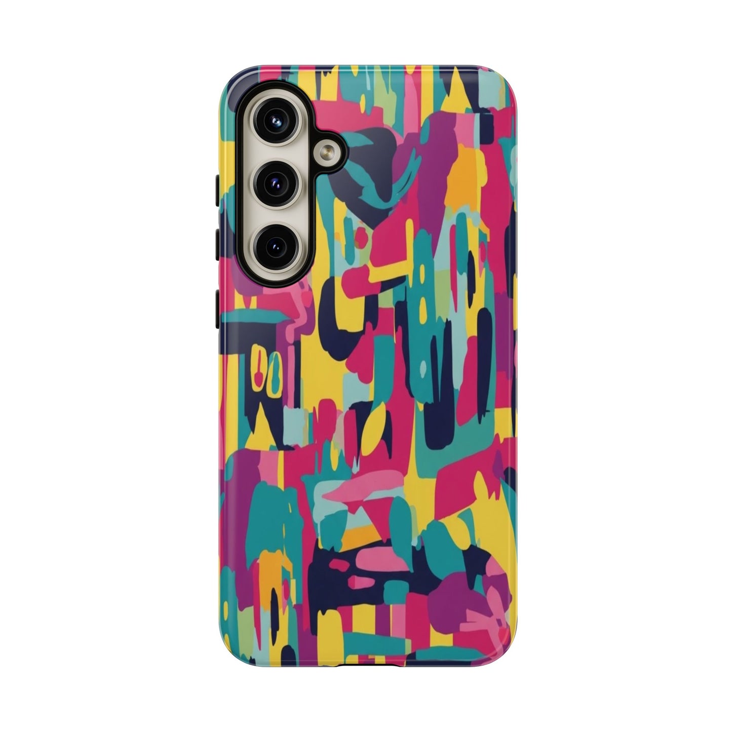 Copy of Modern Geometric Line Art Phone Case - Abstract Purple & White Tough Cover for iPhone 17, Samsung Galaxy & Google Pixel