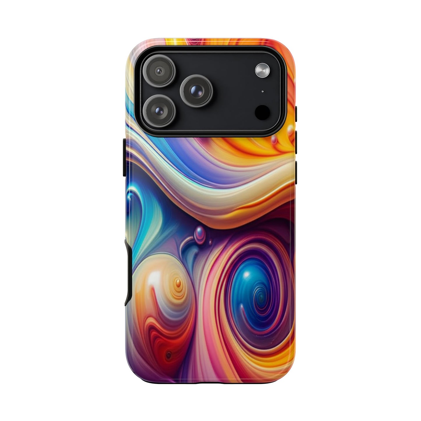 Copy of Modern Geometric Line Art Phone Case - Abstract Purple & White Tough Cover for iPhone 17, Samsung Galaxy & Google Pixel