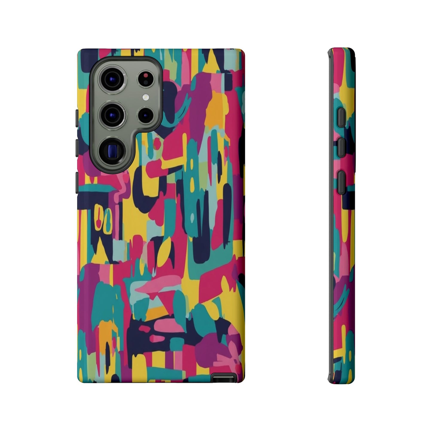 Copy of Modern Geometric Line Art Phone Case - Abstract Purple & White Tough Cover for iPhone 17, Samsung Galaxy & Google Pixel