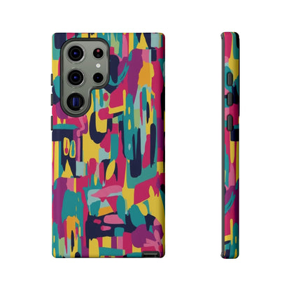 Copy of Modern Geometric Line Art Phone Case - Abstract Purple & White Tough Cover for iPhone 17, Samsung Galaxy & Google Pixel