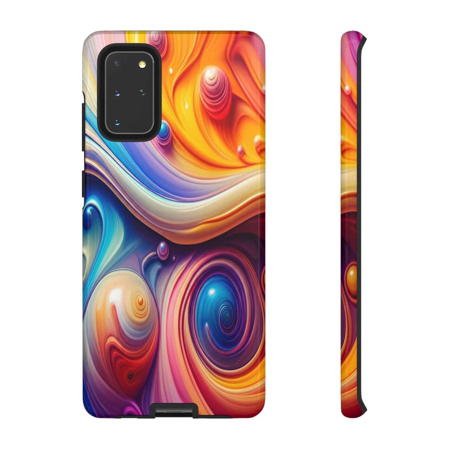 Copy of Modern Geometric Line Art Phone Case - Abstract Purple & White Tough Cover for iPhone 17, Samsung Galaxy & Google Pixel