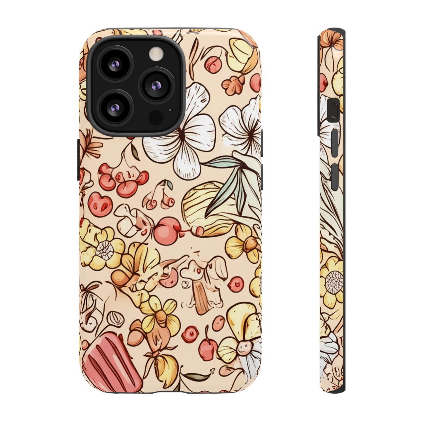 Copy of Copy of Modern Geometric Line Art Phone Case - Abstract Purple & White Tough Cover for iPhone 17, Samsung Galaxy & Google Pixel