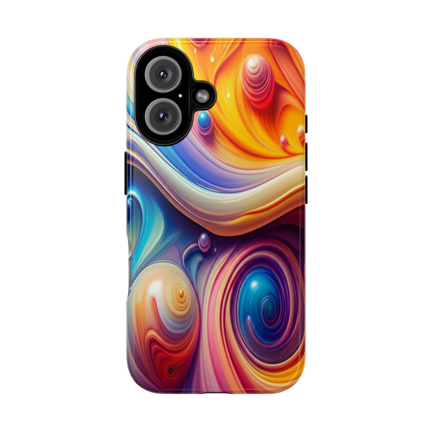 Copy of Modern Geometric Line Art Phone Case - Abstract Purple & White Tough Cover for iPhone 17, Samsung Galaxy & Google Pixel