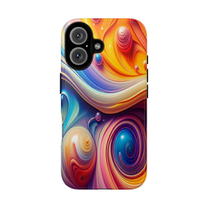 Copy of Modern Geometric Line Art Phone Case - Abstract Purple & White Tough Cover for iPhone 17, Samsung Galaxy & Google Pixel