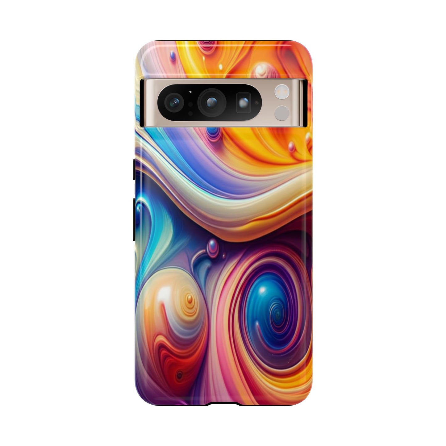 Copy of Modern Geometric Line Art Phone Case - Abstract Purple & White Tough Cover for iPhone 17, Samsung Galaxy & Google Pixel