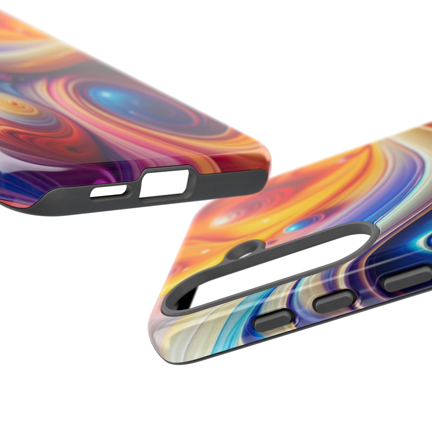 Copy of Modern Geometric Line Art Phone Case - Abstract Purple & White Tough Cover for iPhone 17, Samsung Galaxy & Google Pixel