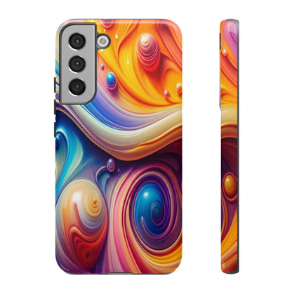 Copy of Modern Geometric Line Art Phone Case - Abstract Purple & White Tough Cover for iPhone 17, Samsung Galaxy & Google Pixel