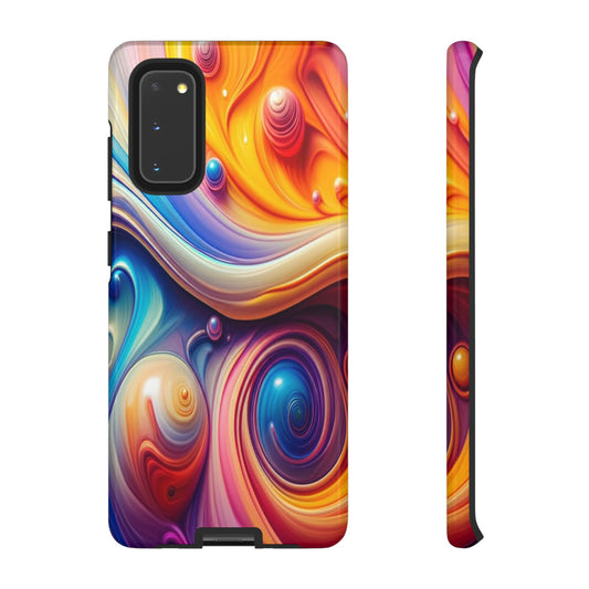 Copy of Modern Geometric Line Art Phone Case - Abstract Purple & White Tough Cover for iPhone 17, Samsung Galaxy & Google Pixel