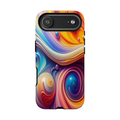 Copy of Modern Geometric Line Art Phone Case - Abstract Purple & White Tough Cover for iPhone 17, Samsung Galaxy & Google Pixel