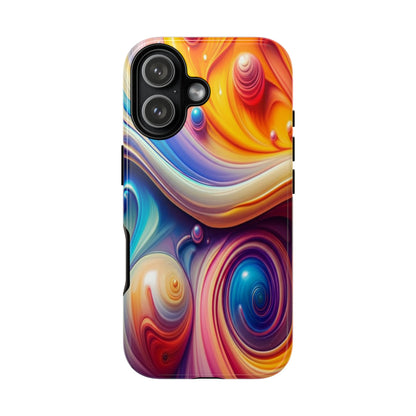 Copy of Modern Geometric Line Art Phone Case - Abstract Purple & White Tough Cover for iPhone 17, Samsung Galaxy & Google Pixel