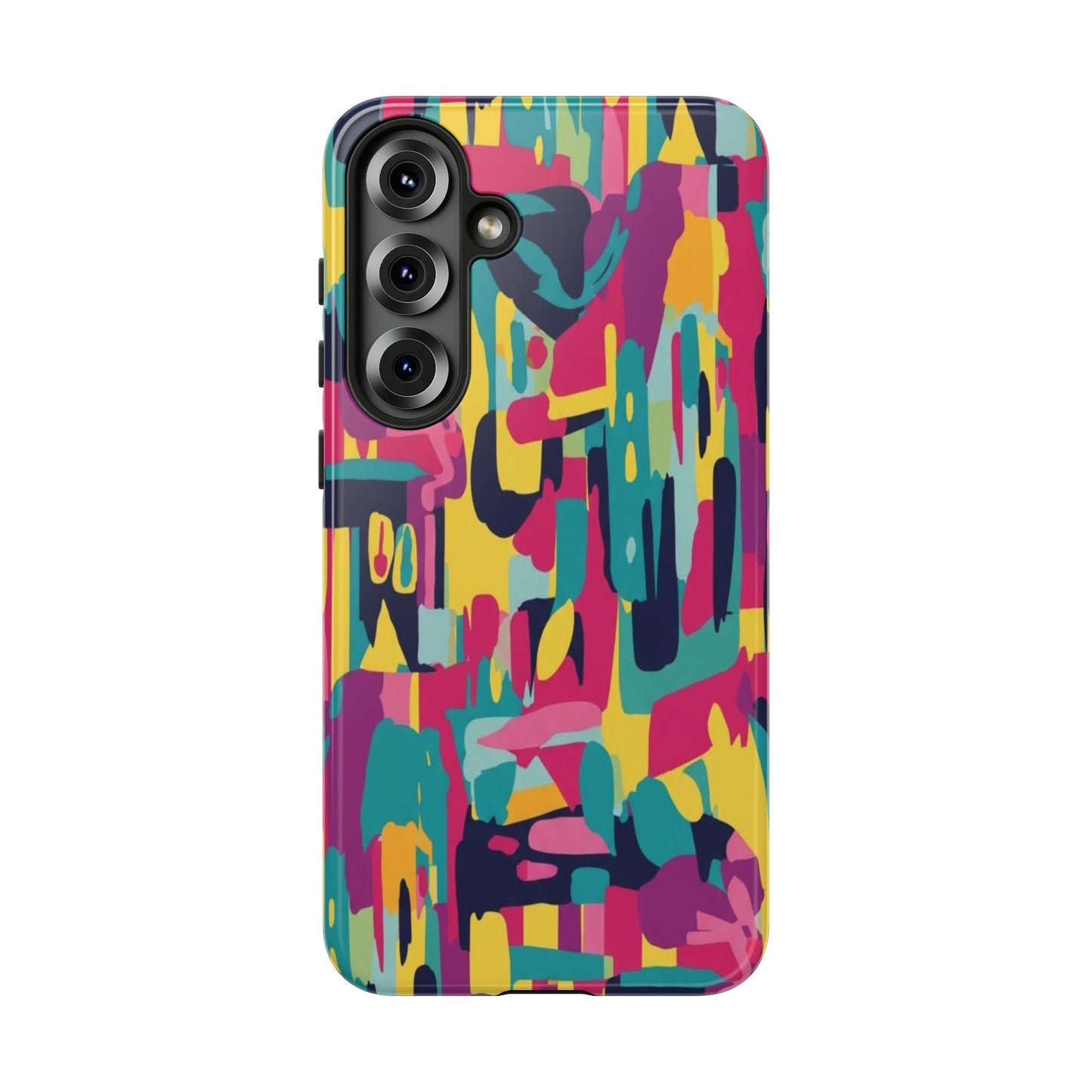 Copy of Modern Geometric Line Art Phone Case - Abstract Purple & White Tough Cover for iPhone 17, Samsung Galaxy & Google Pixel