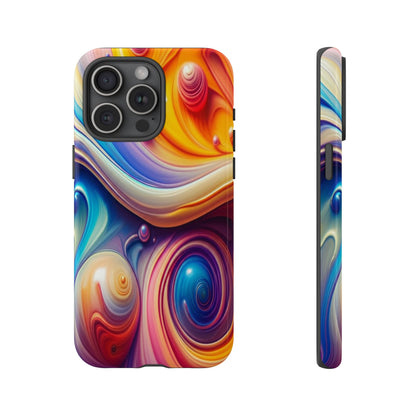 Copy of Modern Geometric Line Art Phone Case - Abstract Purple & White Tough Cover for iPhone 17, Samsung Galaxy & Google Pixel