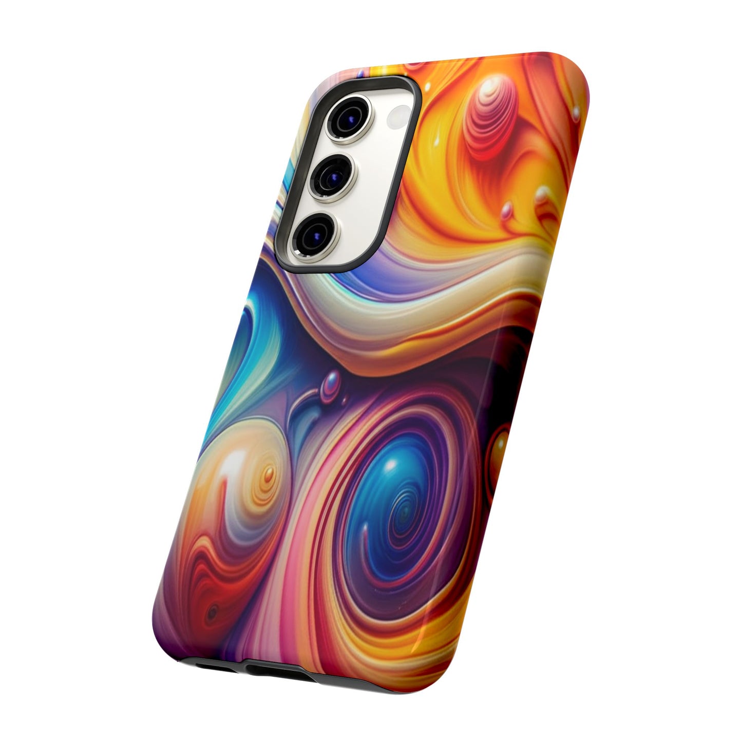 Copy of Modern Geometric Line Art Phone Case - Abstract Purple & White Tough Cover for iPhone 17, Samsung Galaxy & Google Pixel