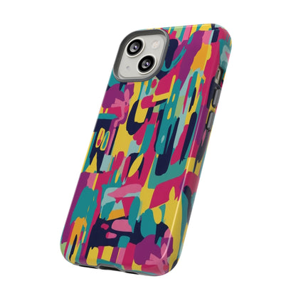 Copy of Modern Geometric Line Art Phone Case - Abstract Purple & White Tough Cover for iPhone 17, Samsung Galaxy & Google Pixel