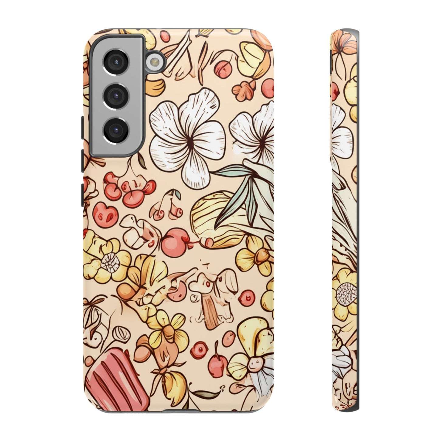 Copy of Copy of Modern Geometric Line Art Phone Case - Abstract Purple & White Tough Cover for iPhone 17, Samsung Galaxy & Google Pixel